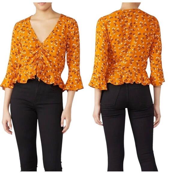 Minkpink Delicate Days Boho Floral Blouse Size Medium - Picture 1 of 9